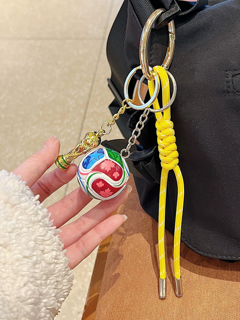 Thumbnail: Football Keychain 2026-USA Canada Mexico Soccer Match Souvenir, 3D Sports Pe