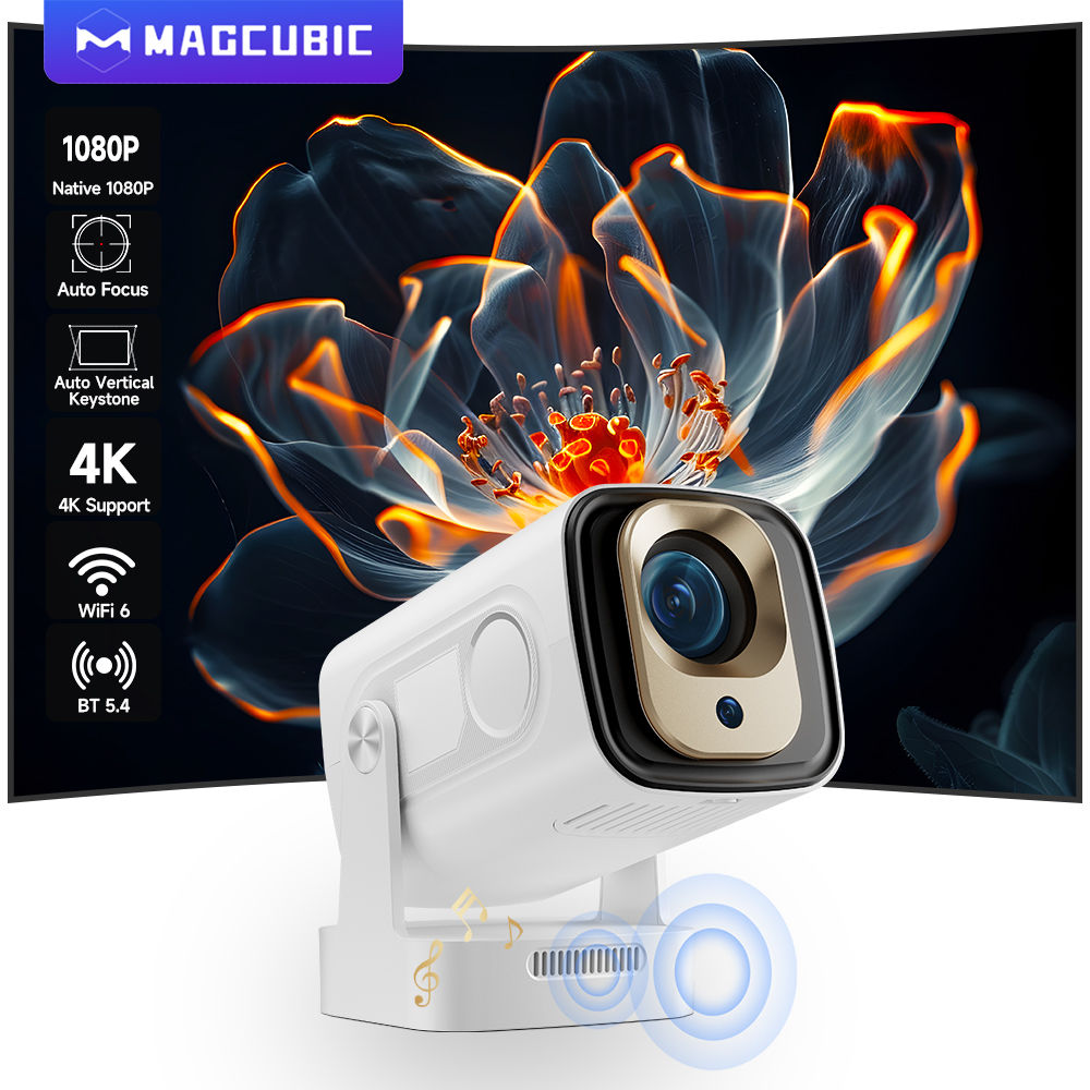 Magcubic Auto Focus 330 Ansi Hy310 Projector 4K Supported 1080p Android 11 Wifi6