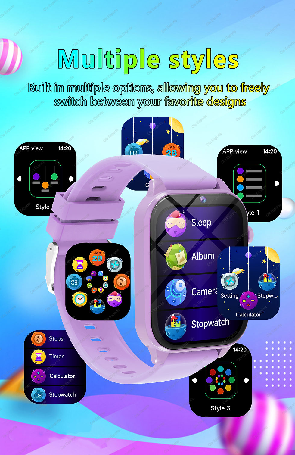 Thumbnail: 2026 New Kids Camera Smart Watch For Kids Games Sleep Monitor Flashlight Alarm
