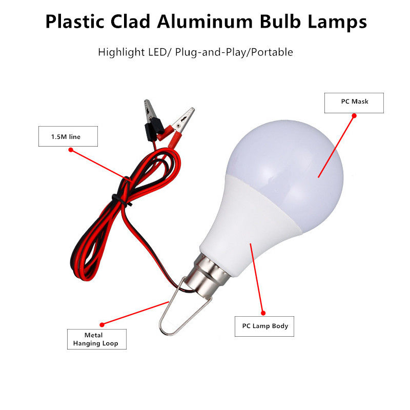 Thumbnail: LED Bulb 18W DC 12V-85V 6000k With 1.2m Cable