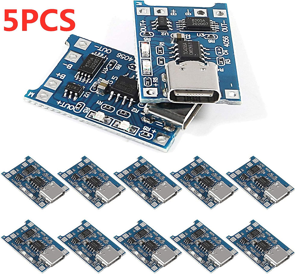 Thumbnail: 5V 1a Micro/USB-C/mini 18650 Tp4056 Lithium Battery Charger Module Charg