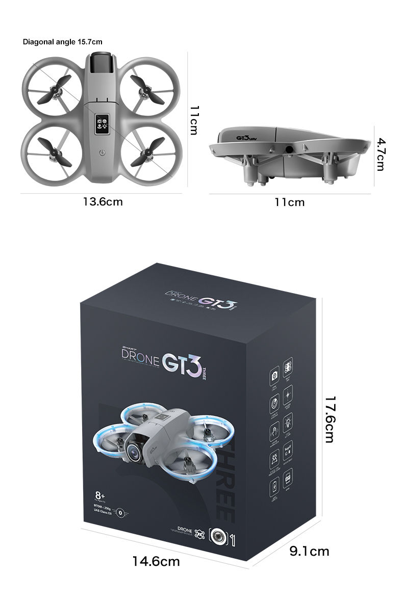 Thumbnail: GT3 Mini Drone 5G 8K GPS Professional HD Aerial Photography Dynamic Lighting Rem