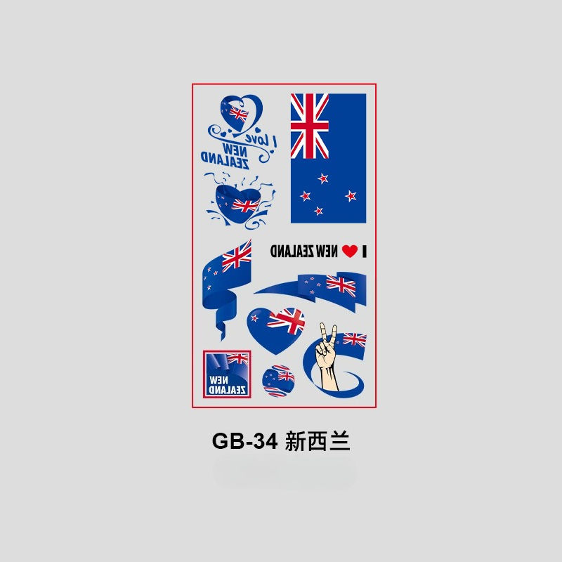 Thumbnail: Waterproof National Flag Temporary Tattoos For 2026 World Cup Face Body St