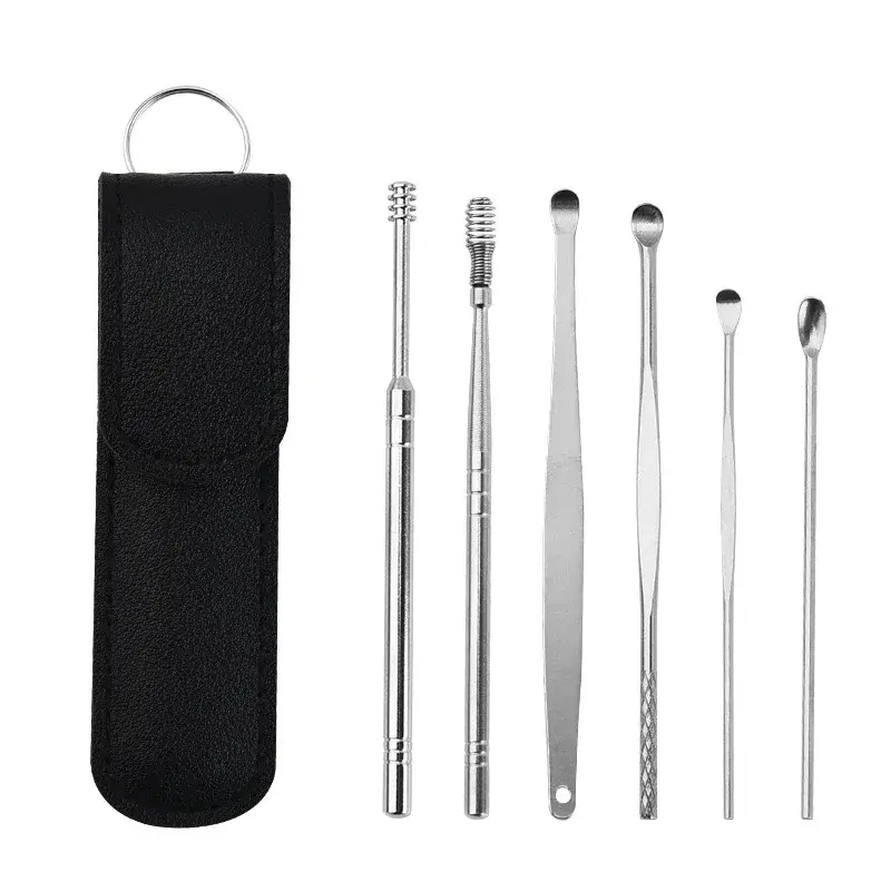 Thumbnail: 6-Piece Ear Cleaning Kit With Spiral Pick And Curettes