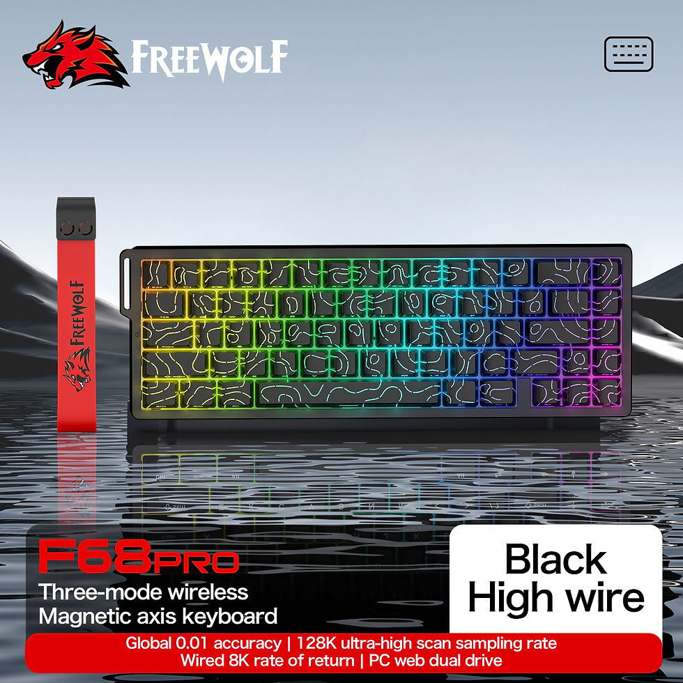 Thumbnail: Magnetic Gaming Keyboard Attack Shark X68he X68pro He And Freewolf F68 Wired F68
