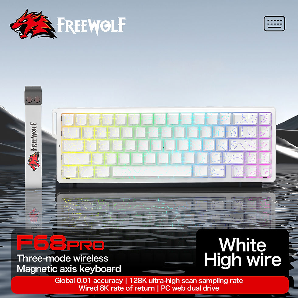 Thumbnail: Magnetic Gaming Keyboard Attack Shark X68he X68pro He And Freewolf F68 Wired F68