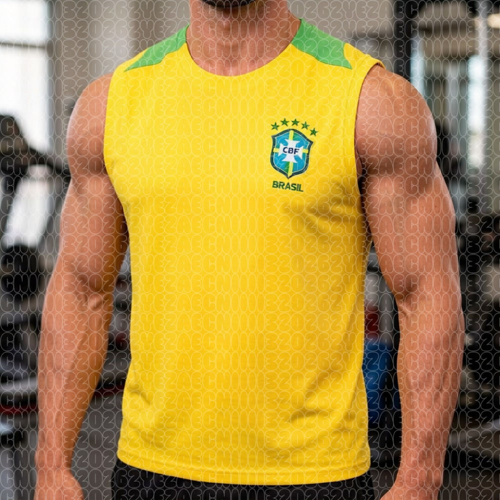 2026 Brazilian National Football Team Men's Sleeveless T-shirt 3D Printed