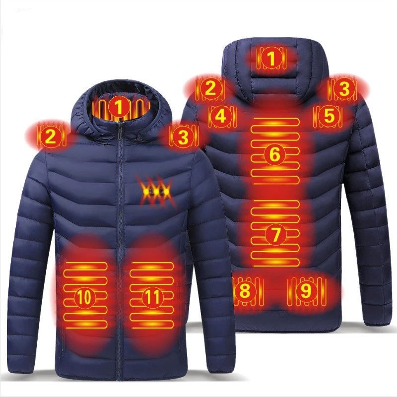 Thumbnail: Men Heated Jacket USB Winter Outdoor Electric Heating Warm