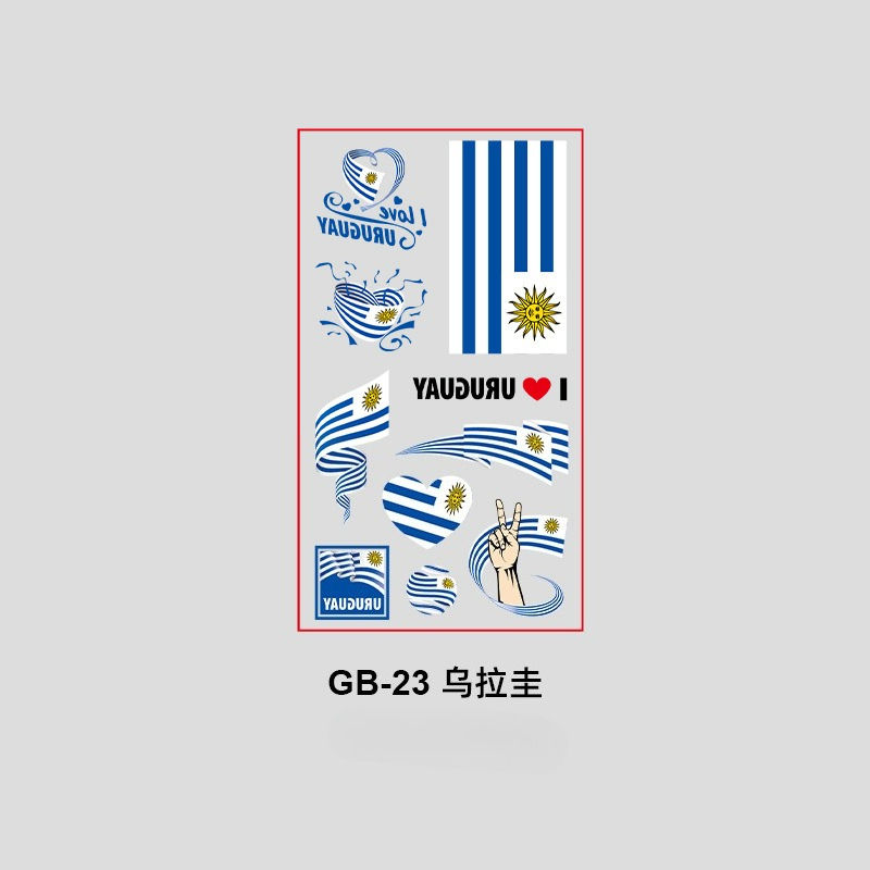 Thumbnail: Waterproof National Flag Temporary Tattoos For 2026 World Cup Face Body St