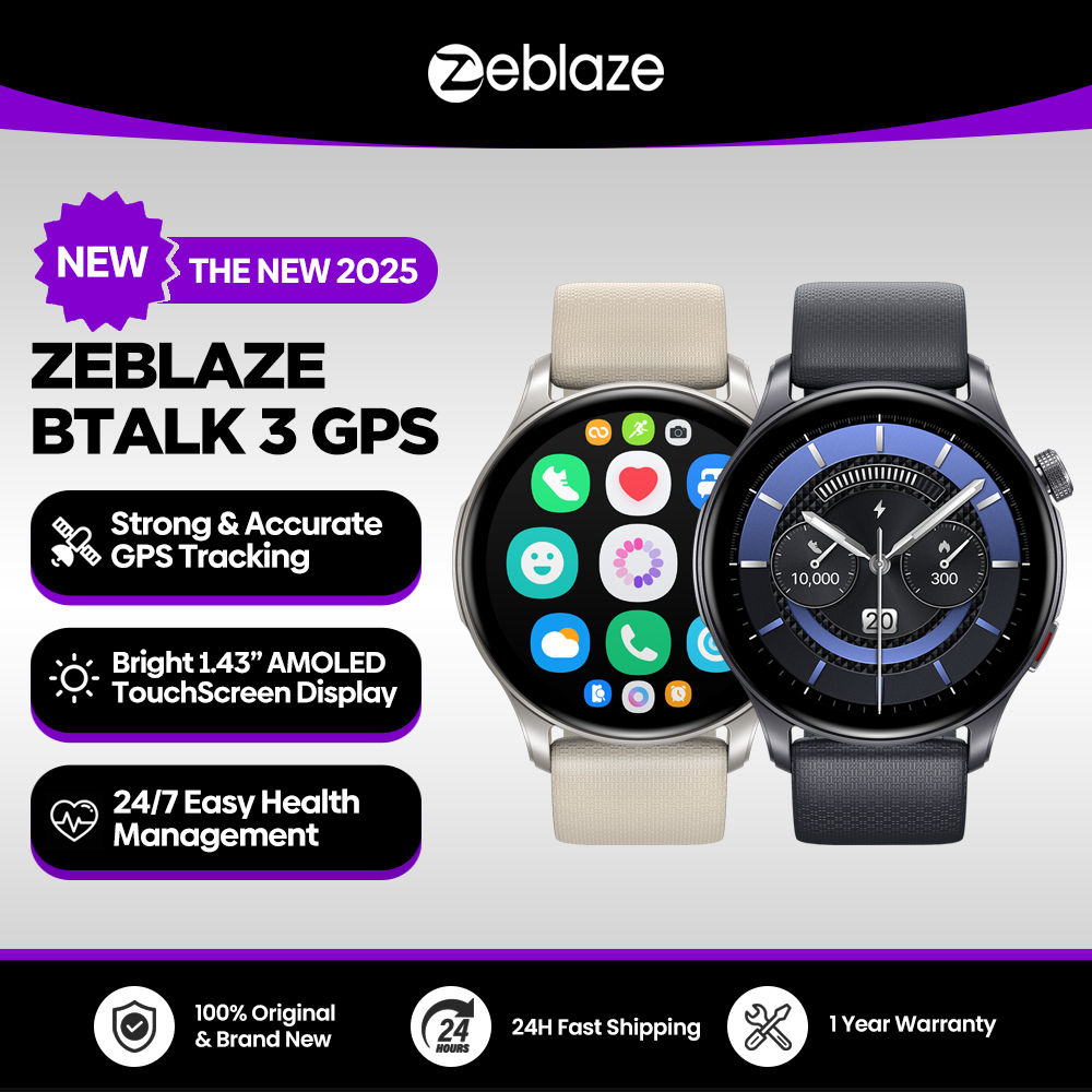 Zeblaze Btalk 3 GPS Smartwatch 1.43" Amoled Screen Dual Strap Bluetooth Call
