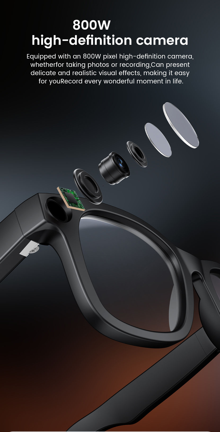 Thumbnail: 2026 Smart Glasses HD Photo Video Openai Record Translation Touch Photochromic