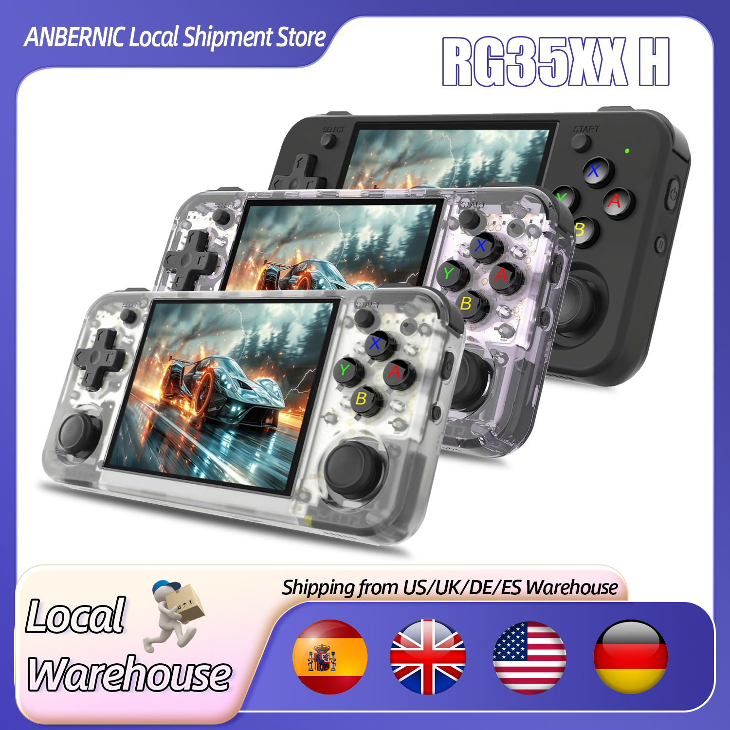 Anbernic Rg35xx H Retro Handheld Game Video Player Console 3.5inch IPS Full View
