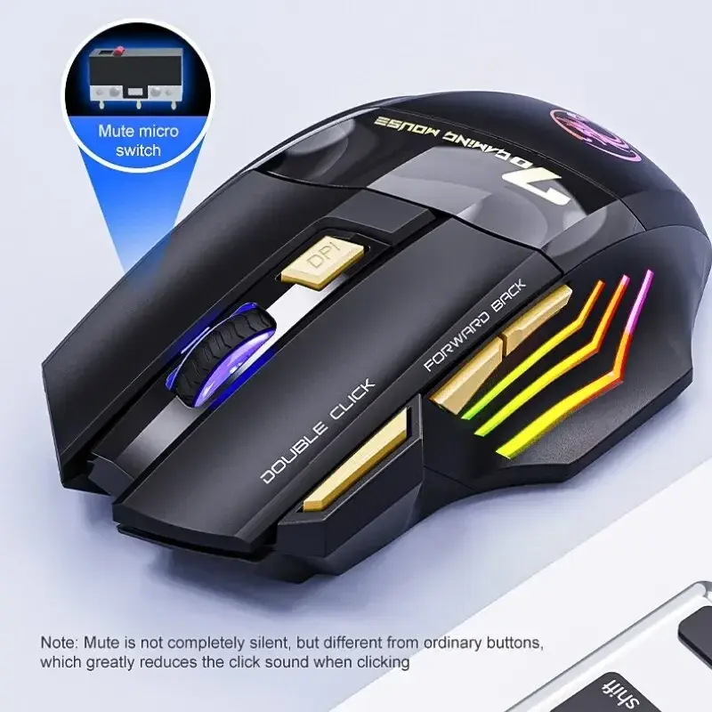 Thumbnail: Wireless Gaming Mouse USB Imice GW-X7 3200dpi Dual Mode Rechargeable 7 Keys