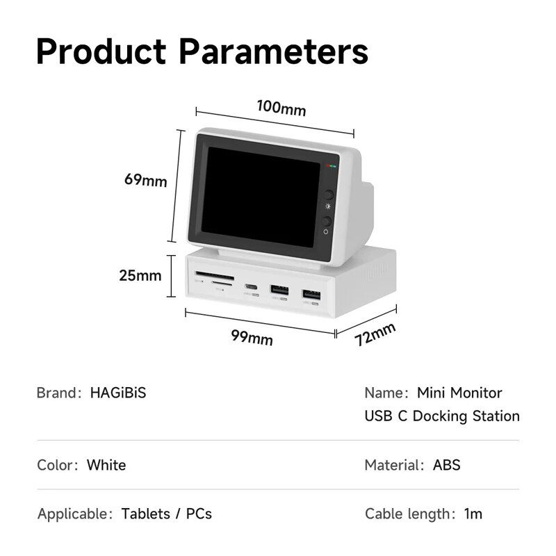 Thumbnail: Hagibis 3.5inch IPS Mini Screen Aida64 Mini PC Cpu RAM HDD Data Monitor Display