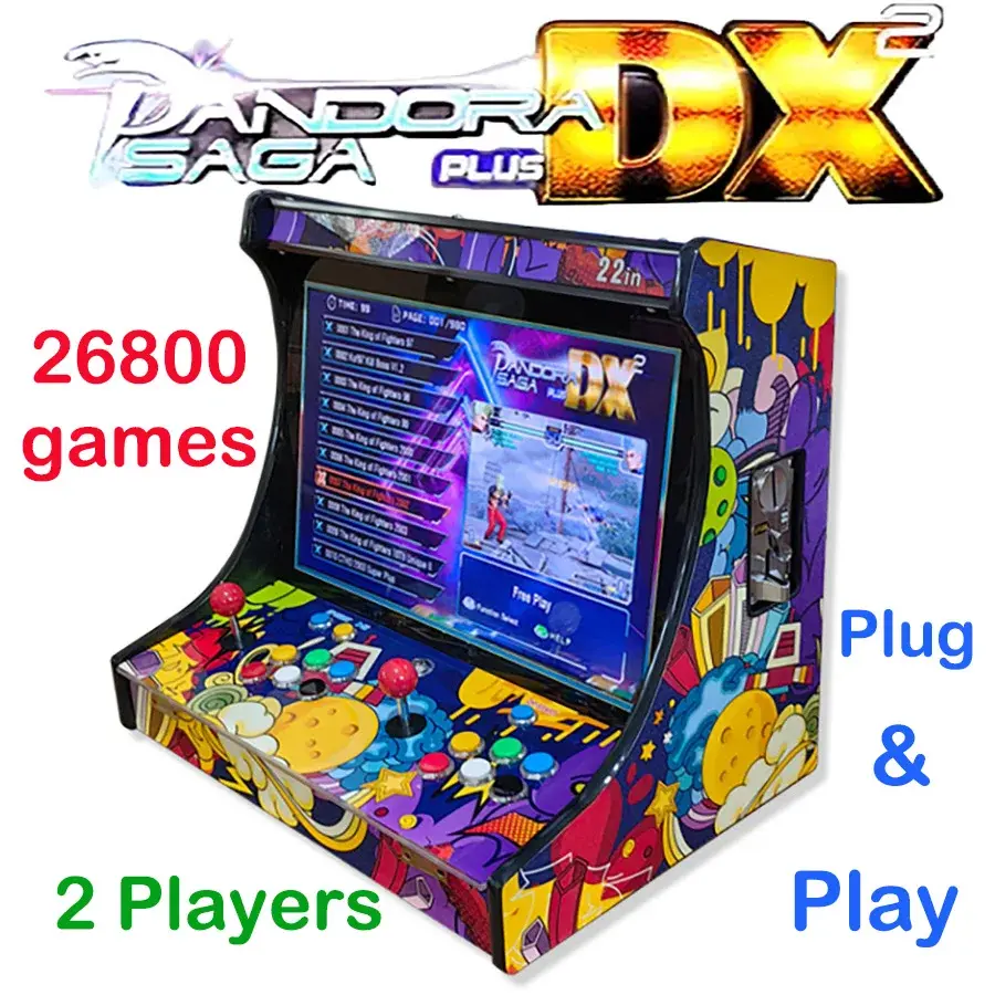 Thumbnail: 2-Player Bartop Arcade Cabinet-22-Inch LCD With Saga Arcade Dx (26