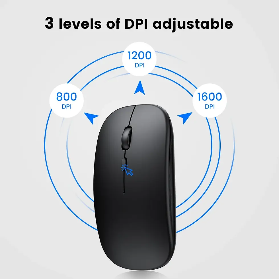 Thumbnail: Rechargeable Wireless Mouse Bluetooth 2.4ghz Dual Mode