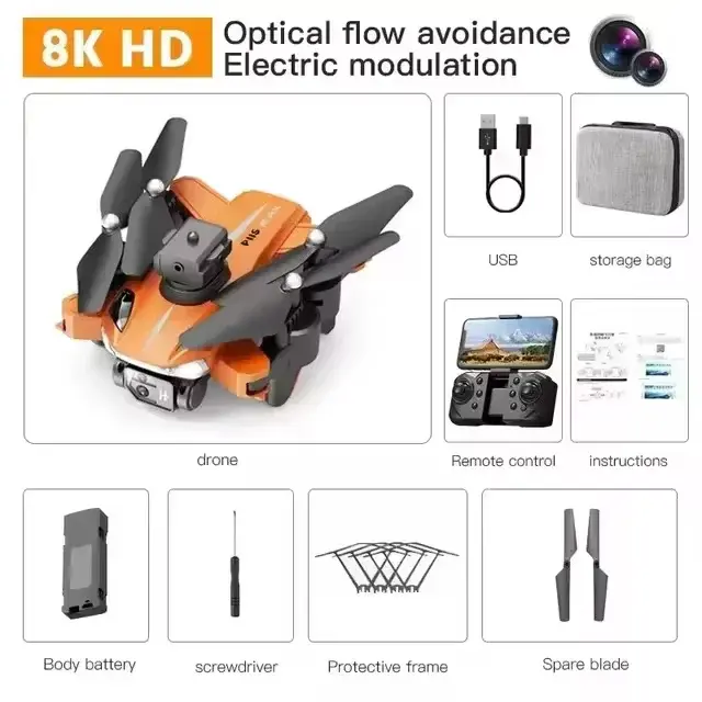 Thumbnail: P11 Max GPS Drone 8K HD 5G Professional Aerial Photography Dual Camera Obstacle