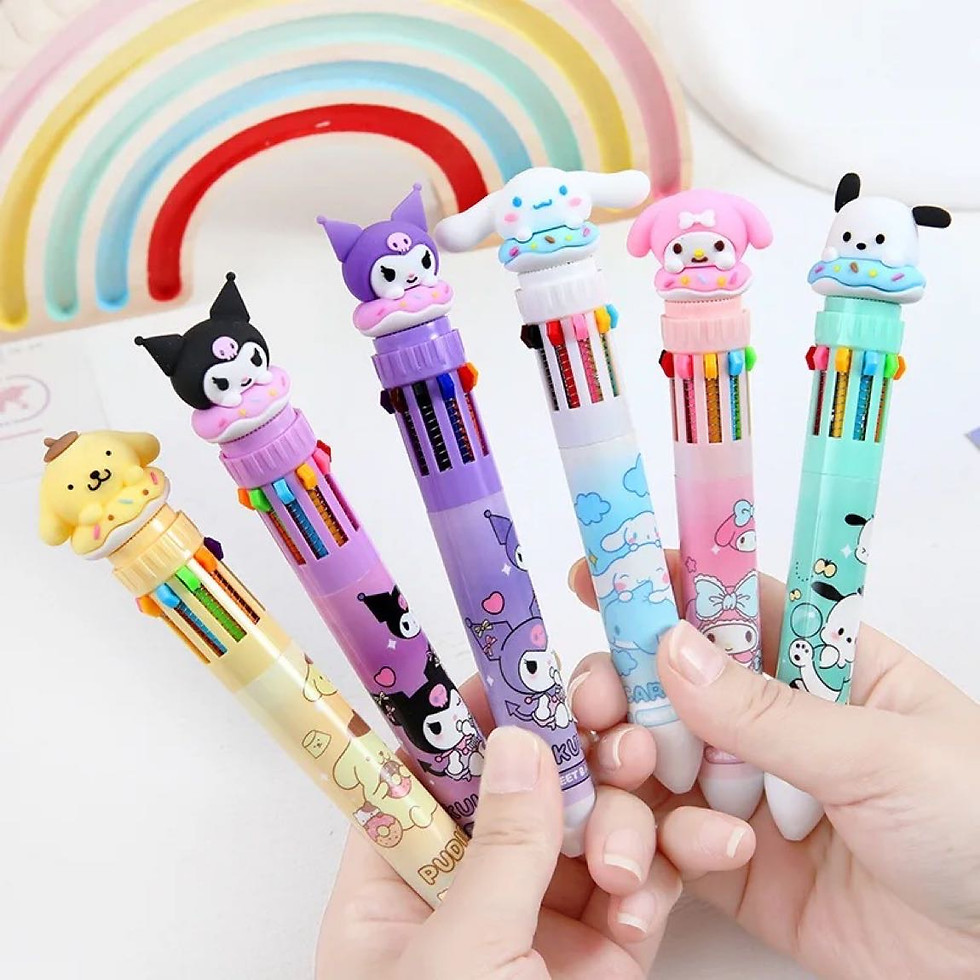 Küçük resim: Sanrio Purin 10 Renk Tükenmez Kalem