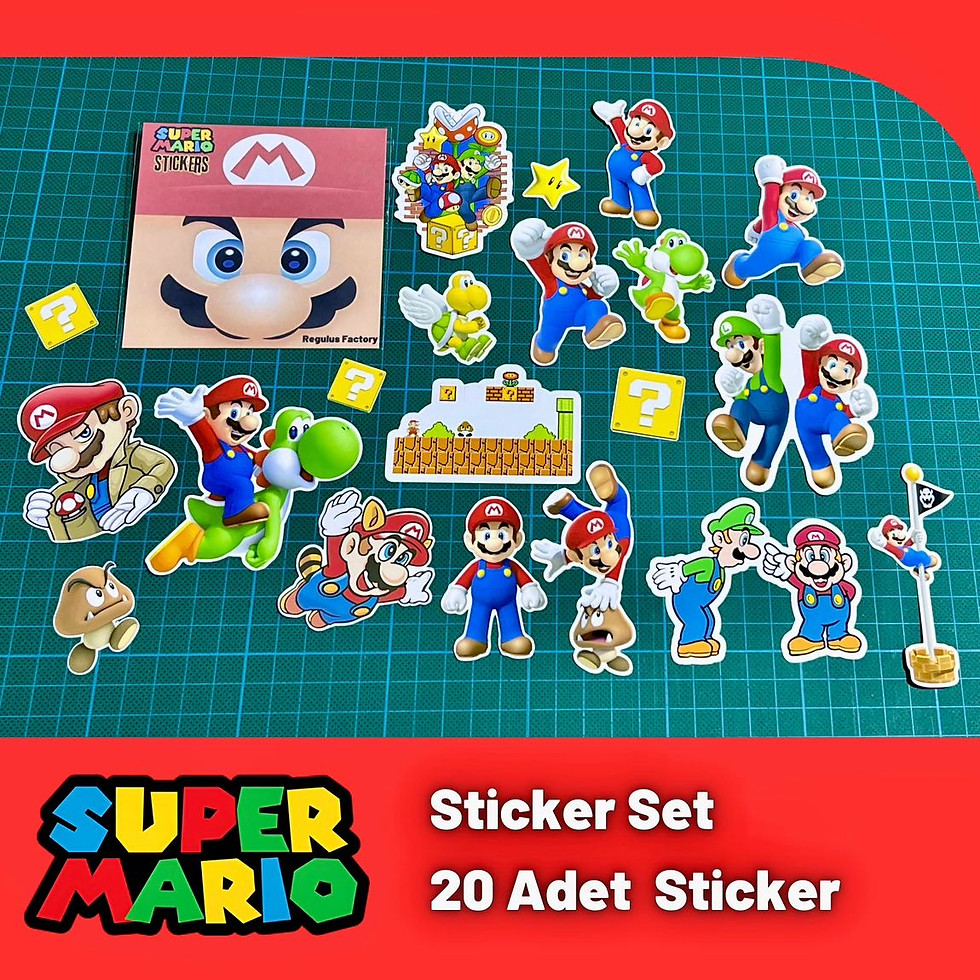 Küçük resim: Süper Mario Sticker Set 20 Parça