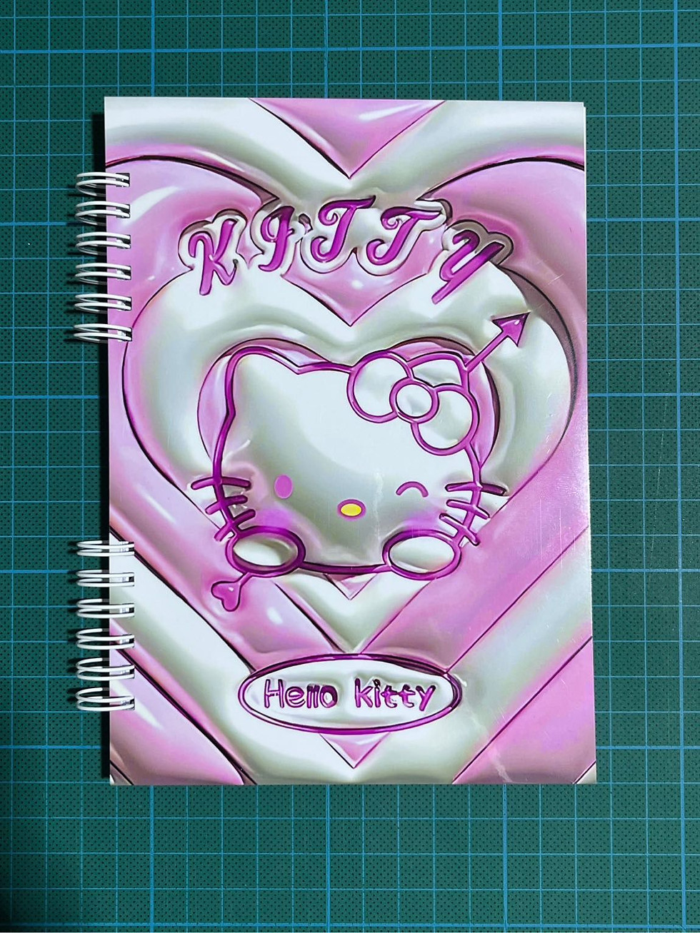 Küçük resim: Hello Kitty 3D Baskı Efektli 50 Sayfa Defter Bonus Mat Stickerlı