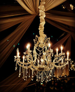 Chandelier Silver & Crystal