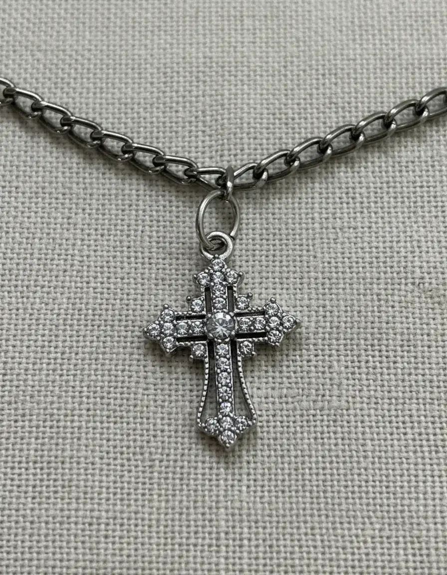 Miniatura: Pulseira de Cruz Brilhosa