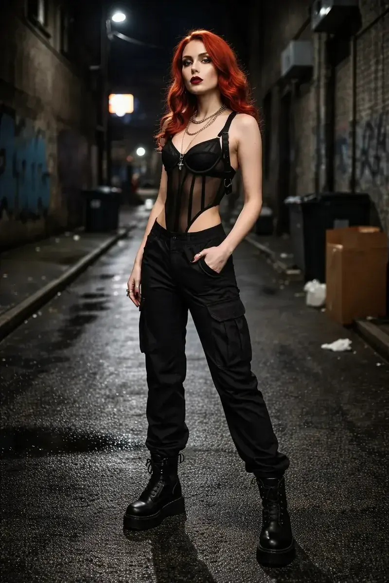 Miniatura: Body Preto Cavado em Tule