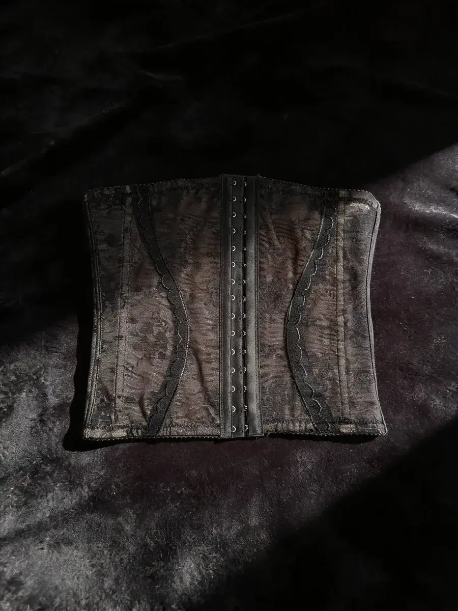 Miniatura: Cinta Modeladora Gótica Underbust - Marrom e Preto