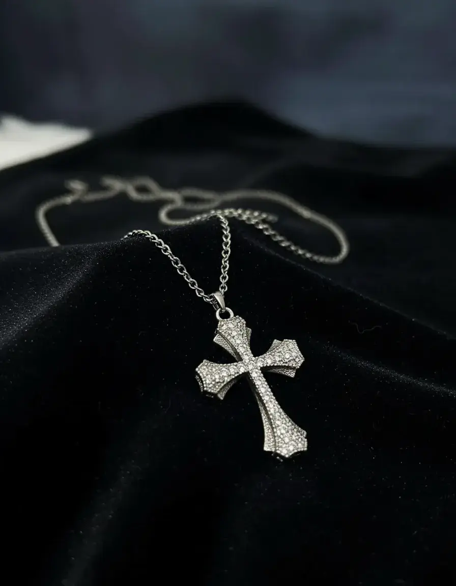 Miniatura: Colar de Cruz Feminino e Masculino
