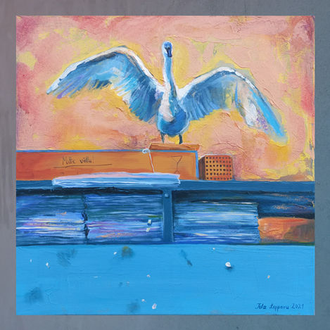 Still life with a swan