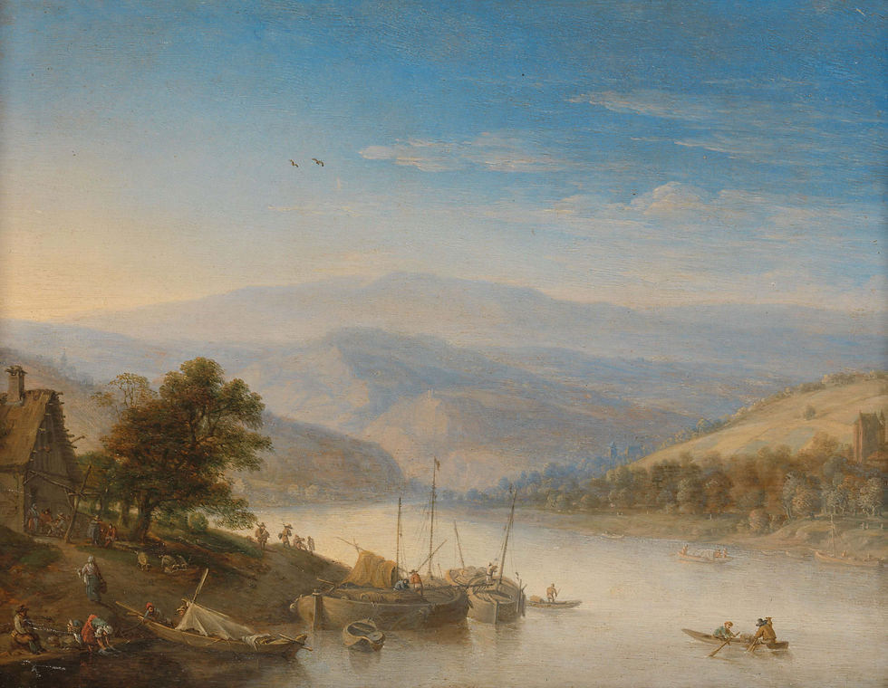 RésidenceLouisaPaulin_Tableau_Herman-Saftleven_View-of-the-Rhine-river-near-Andernach