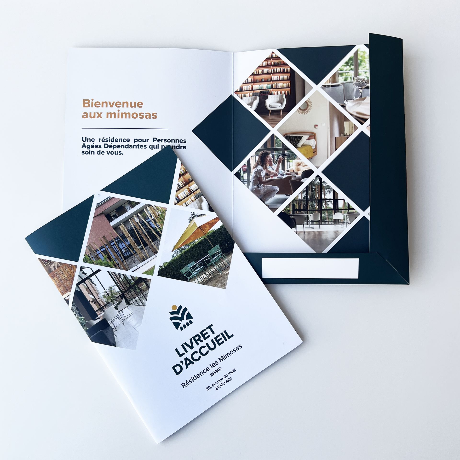 mise en page brochure résidence EHPAD communication visuelle Albi