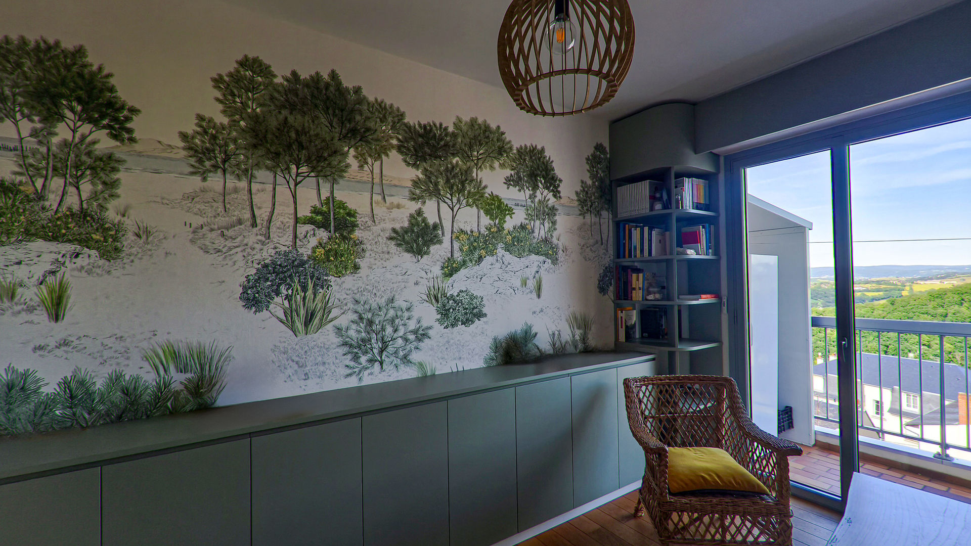 revêtement mural panoramique décoration bureau espace de travail Rodez