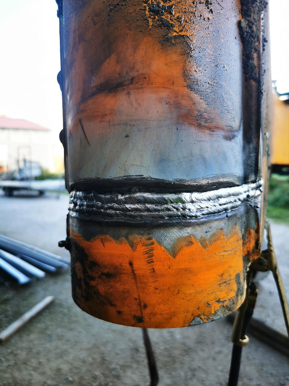 Soudure de réparation pour une pelle mécanique