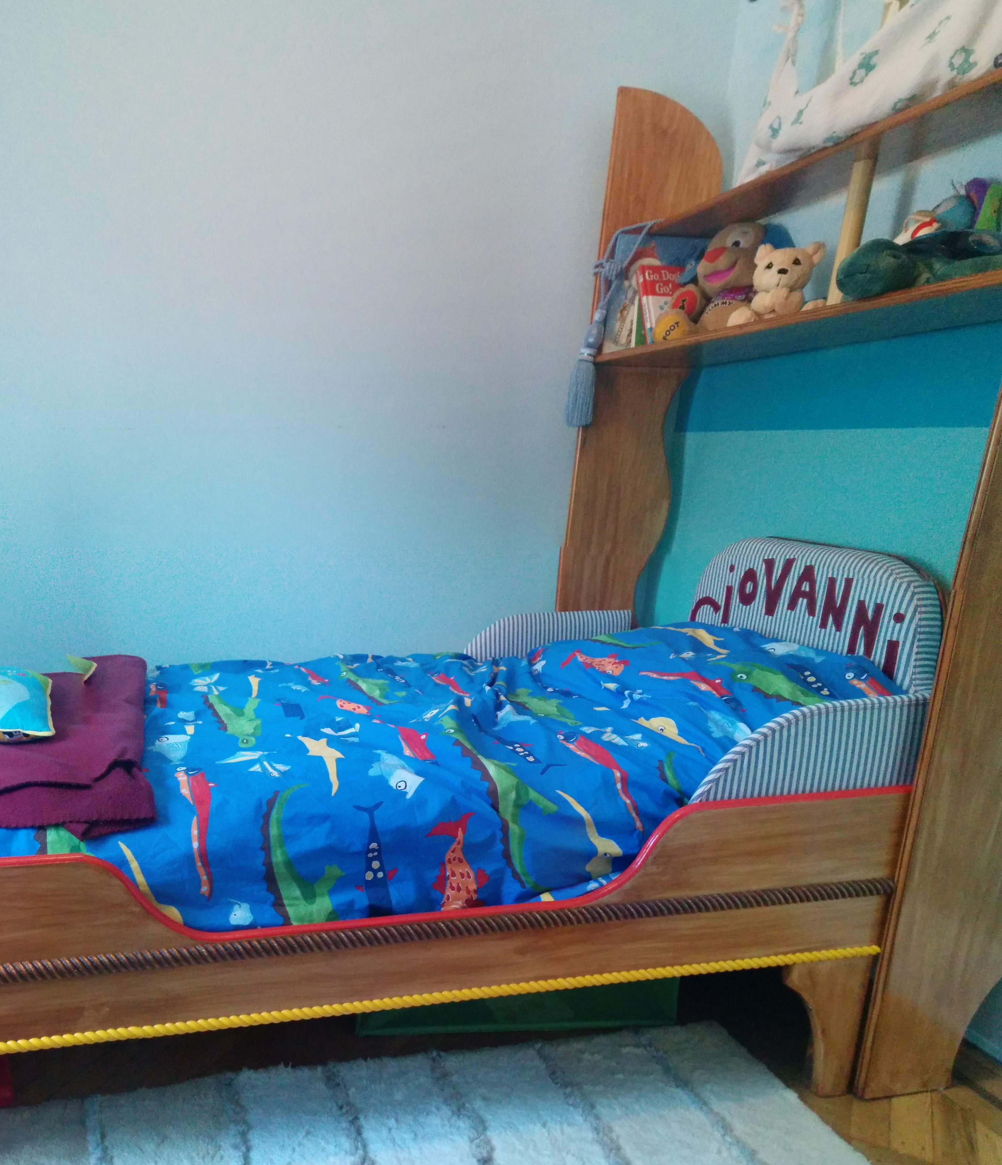 Kids Pirate Ship Storage Bed