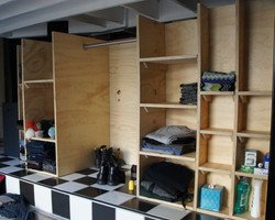 plywood storage cubby