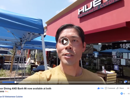 Outdoor Dining AND Banh Mi now available at both locations ⛱️⛅