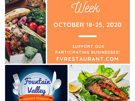 Fountain Valley Restaurant Week starts TODAY!