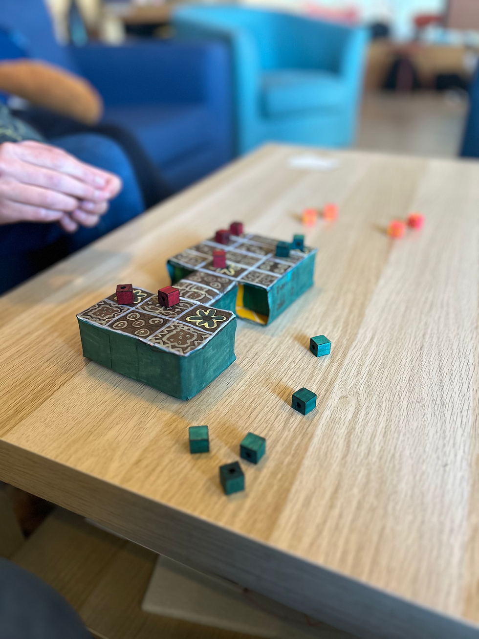 Homemade Ur game board