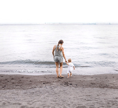 Mother and Baby on the Beach