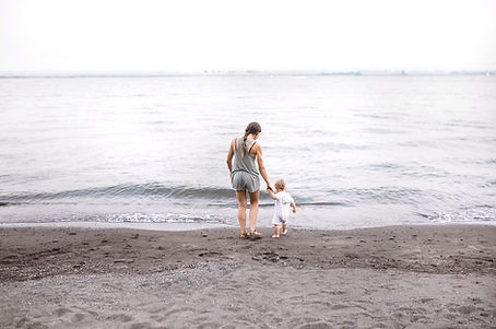 Mother and Baby on the Beach