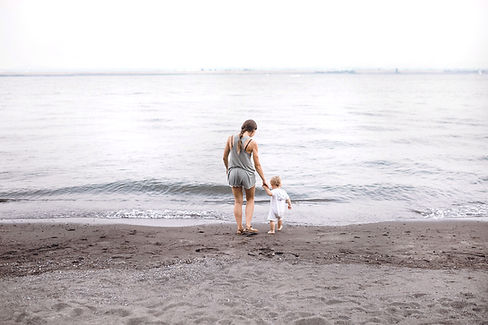 Mother and Baby on the Beach