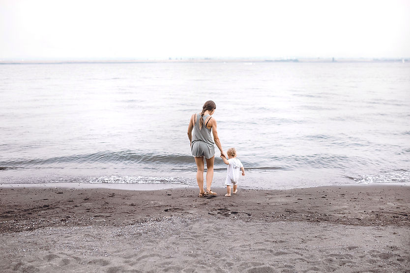 Mother and Baby on the Beach