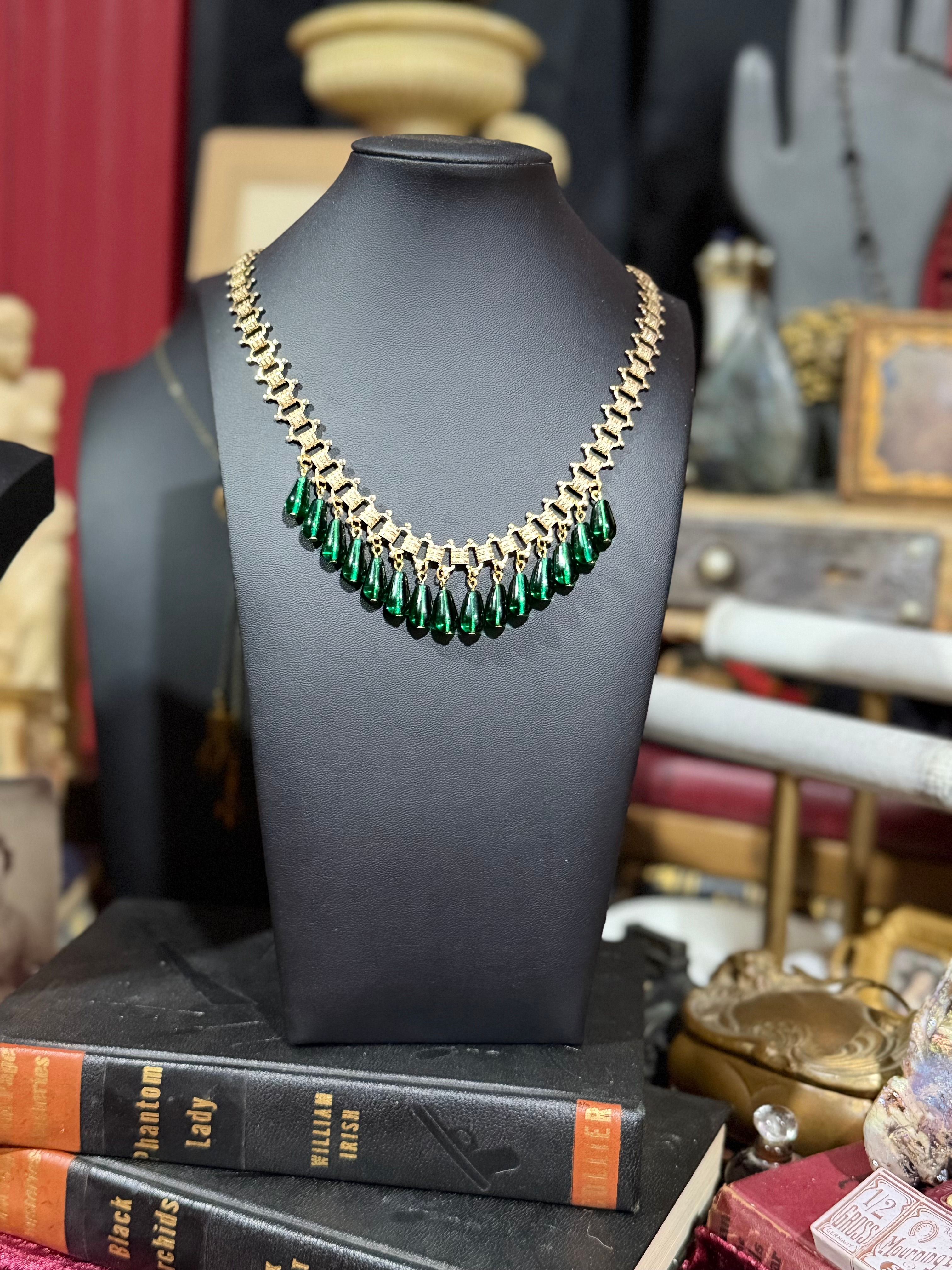 The Emerald Fringe Necklace