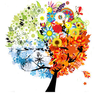 logo école maternelle "Au fil des saisons", Bulle