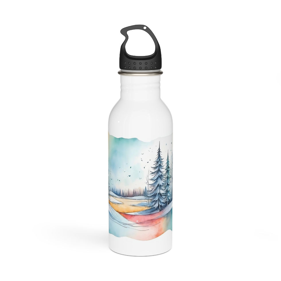Thumbnail: Watercolor Landscape Stainless Steel Water Bottle