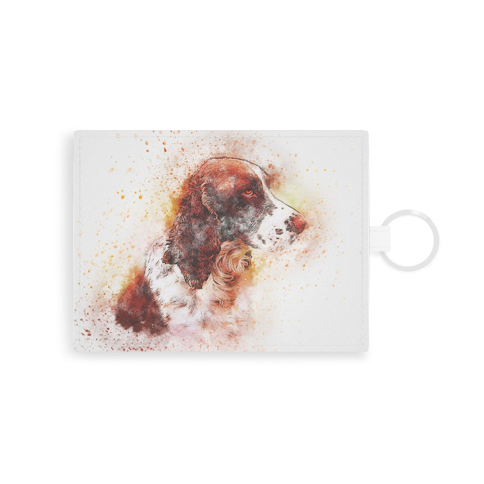 Thumbnail: Cute Dog Saffiano Leather Card Holder