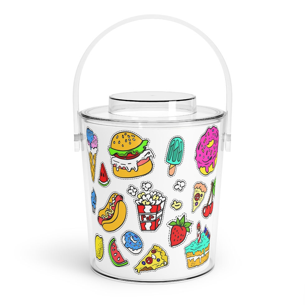 Thumbnail: Fruits & Cakes Ice Bucket with Tongs