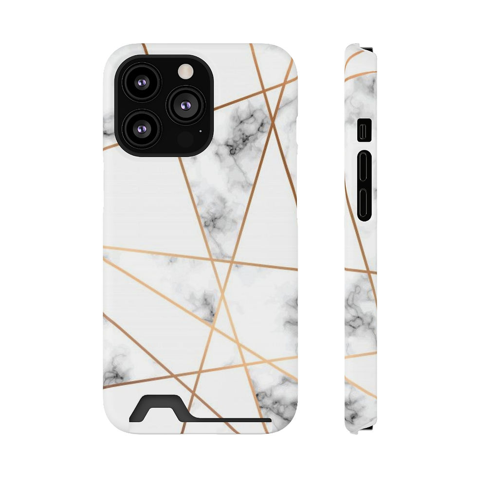 Thumbnail: Marble Phone Case With Card Holder