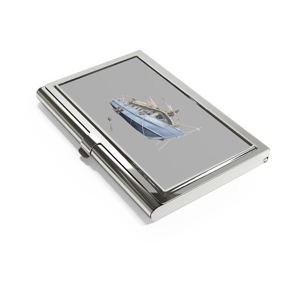 Thumbnail: Blue Boat Business Card Holder